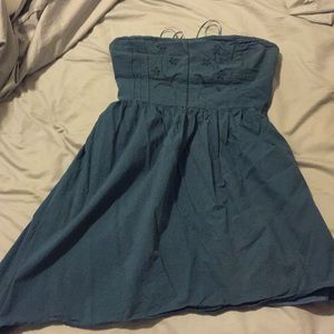 Asymmetrical strapless dress